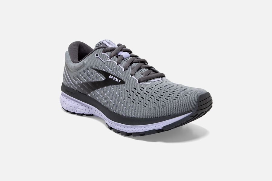 Brooks Israel Ghost 13 Road Running Shoes Womens - Grey/Black/Purple - OWT-923065